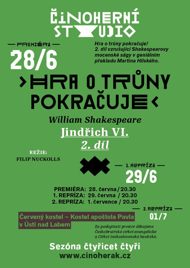Unikátní shakespearovský plán pokračuje