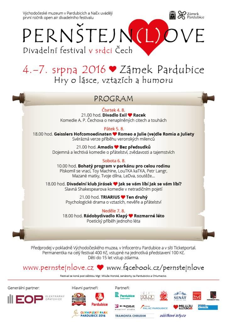 Pardubice zahajují divadelní festival o lásce a vztazích