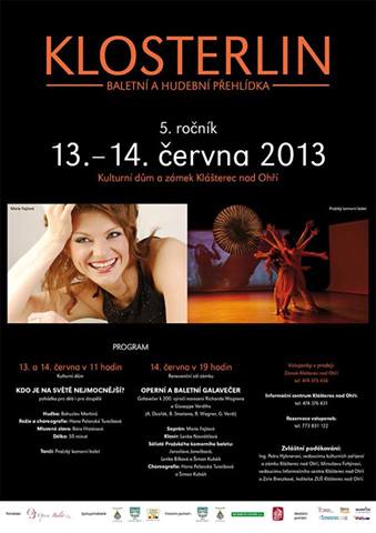 Baletní a hudební přehlídka Klosterlin již po páté v Klášterci nad Ohří