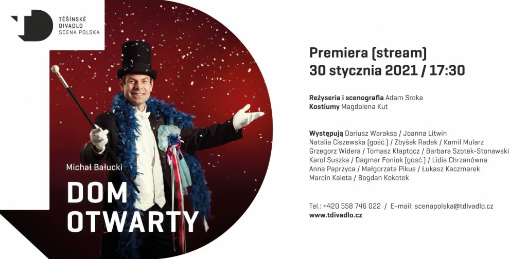 Polská scéna Těšínského divadla uvede online novou inscenaci Dom otwarty