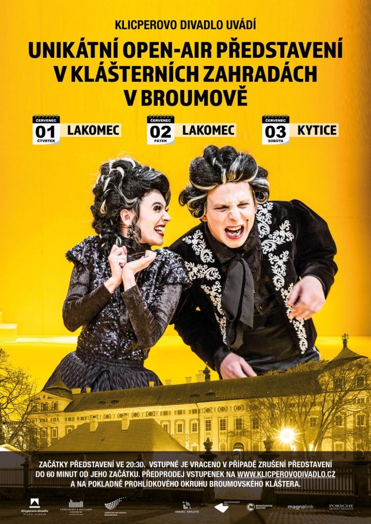 Klicperovo divadlo již tento týden nabídne tři exkluzivní open-air představení v Broumově