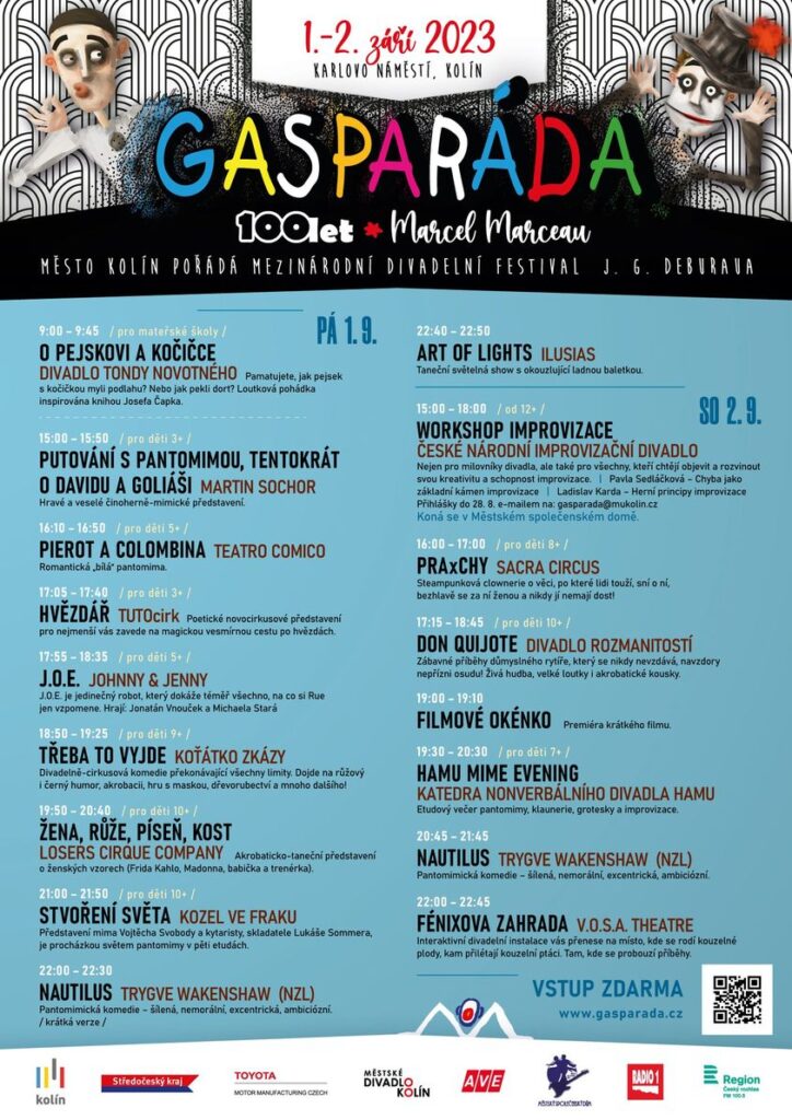 Divadelní festival Gasparáda v Kolíně v září nabídne pantomimu i akrobacii
