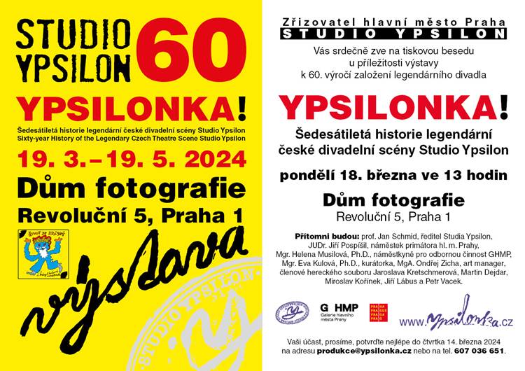 Studio Ypsilon pořádá k 60. výročí založení retrospektivní výstavu YPSILONKA!
