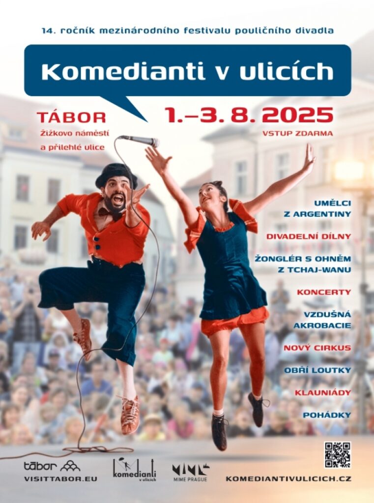 Táborský festival pouličního divadla Komedianti v ulicích 2025