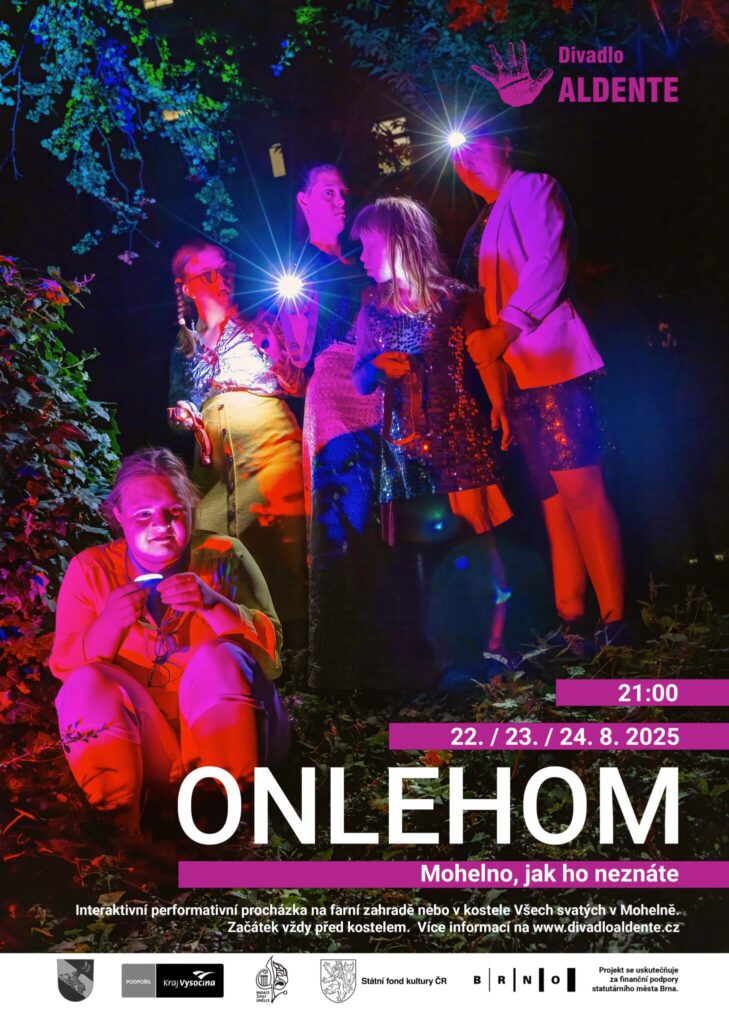 Divadlo Aldente s herci s Downovým syndromem uvede v Mohelně na Třebíčsku site-specific představení ONLEHOM