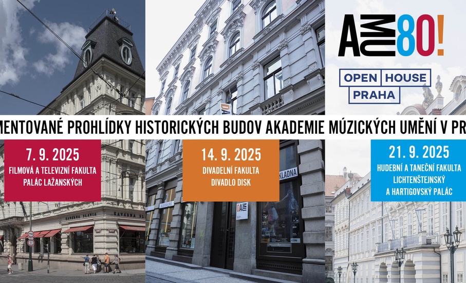 AMU slaví 80 let a zve na komentované prohlídky svých budov