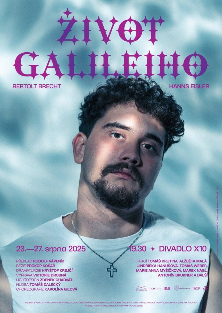 Hra Bertolta Brechta Život Galileiho v srpnu v pražském Divadle X10