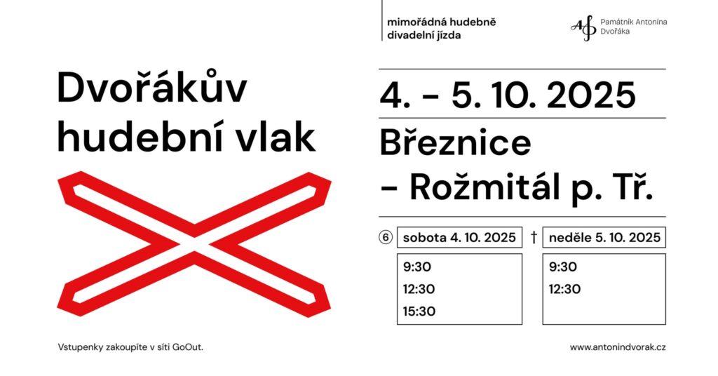 Dvořákův hudební vlak bude jezdit o prvním říjnovém víkendu mezi Březnicí a Rožmitálem