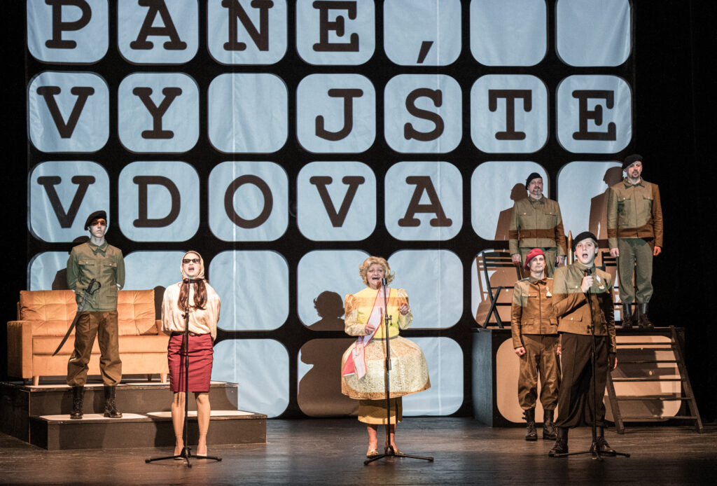 Poslední premiérou šumperského divadla v tomto roce je adaptace filmové komedie Pane, vy jste vdova!