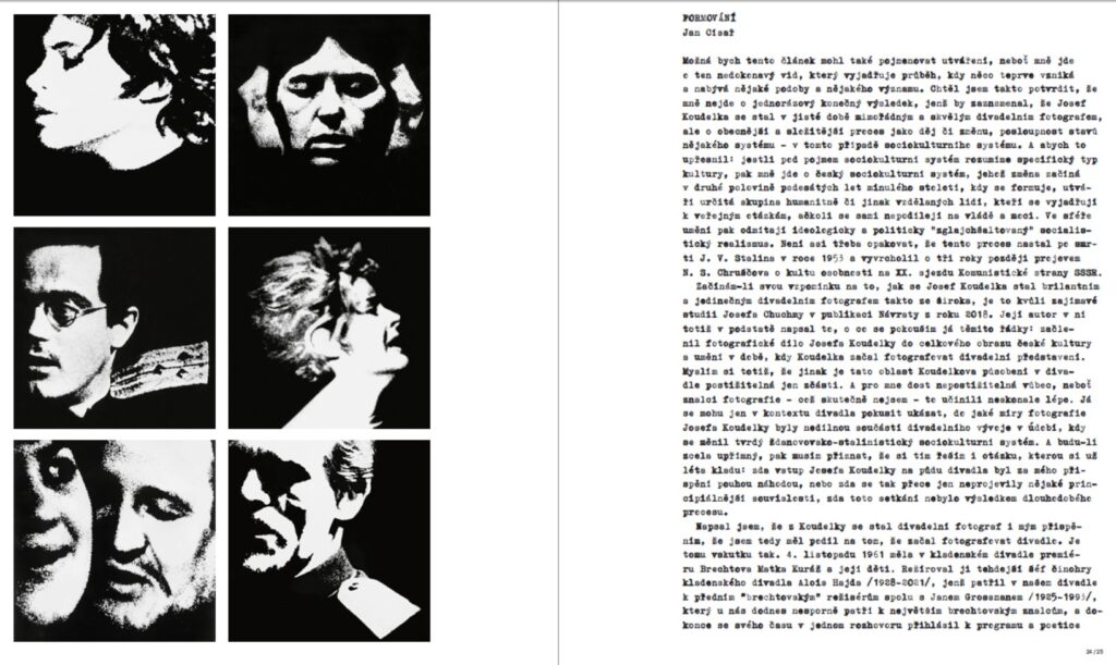 Pozvánka na představení knihy Josef Koudelka: Divadlo